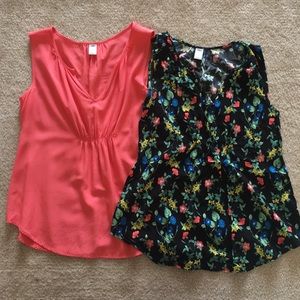 Maternity sleeveless tops.